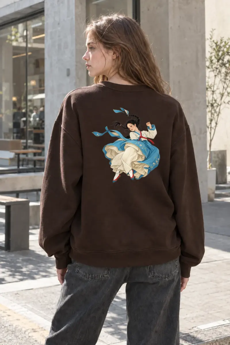 "Hanbok Dance" Heavy Blend Unisex Crewneck Sweatshirt | Gildan 18000