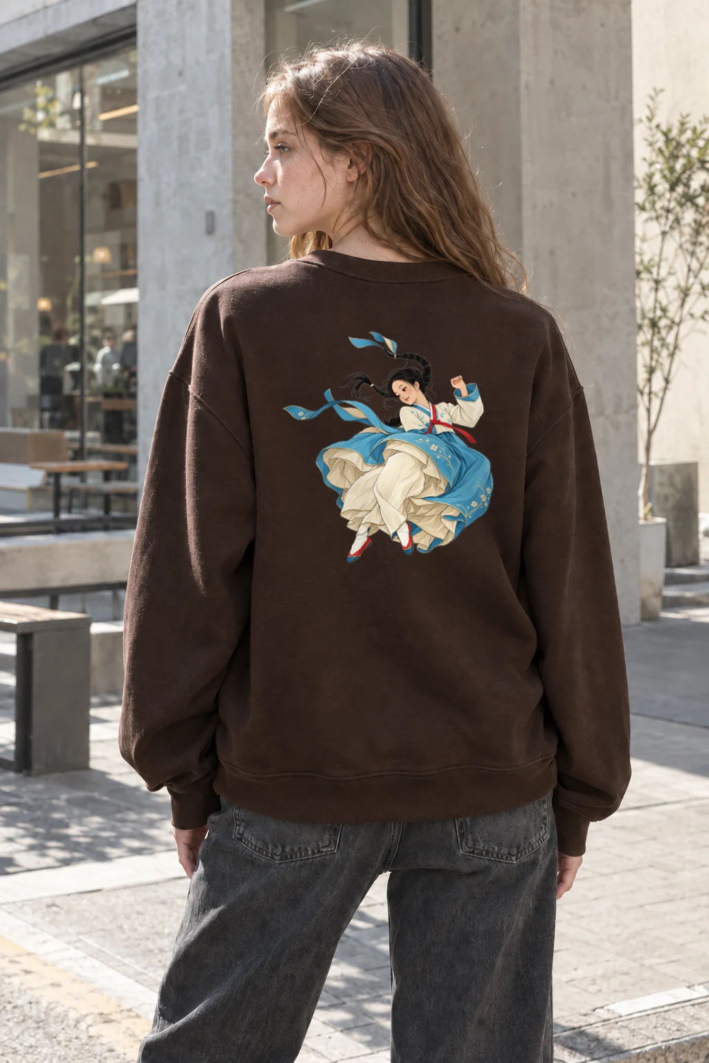 "Hanbok Dance" Heavy Blend Unisex Crewneck Sweatshirt | Gildan 18000