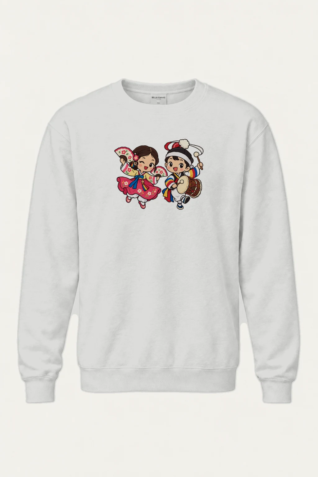 "Hanbok Drum Dance" Heavy Blend Unisex Crewneck Sweatshirt | Gildan 18000
