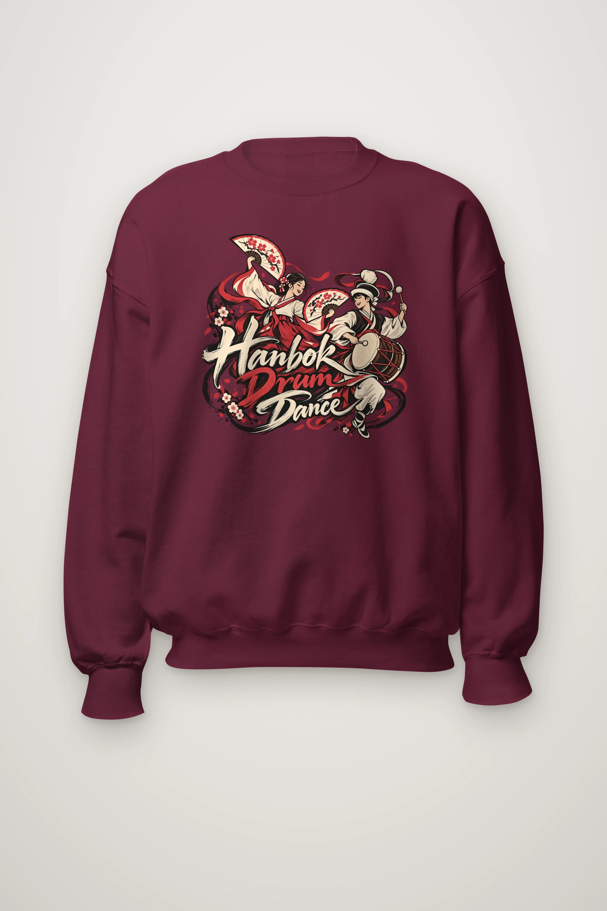"Hanbok Drum Dance" Heavy Blend Unisex Crewneck Sweatshirt