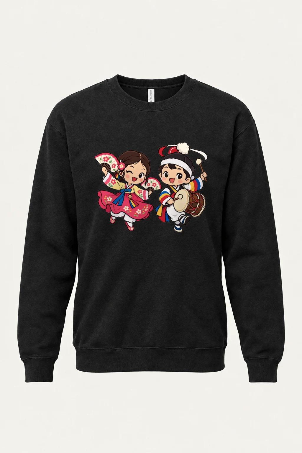 "Hanbok Drum Dance" Heavy Blend Unisex Crewneck Sweatshirt | Gildan 18000