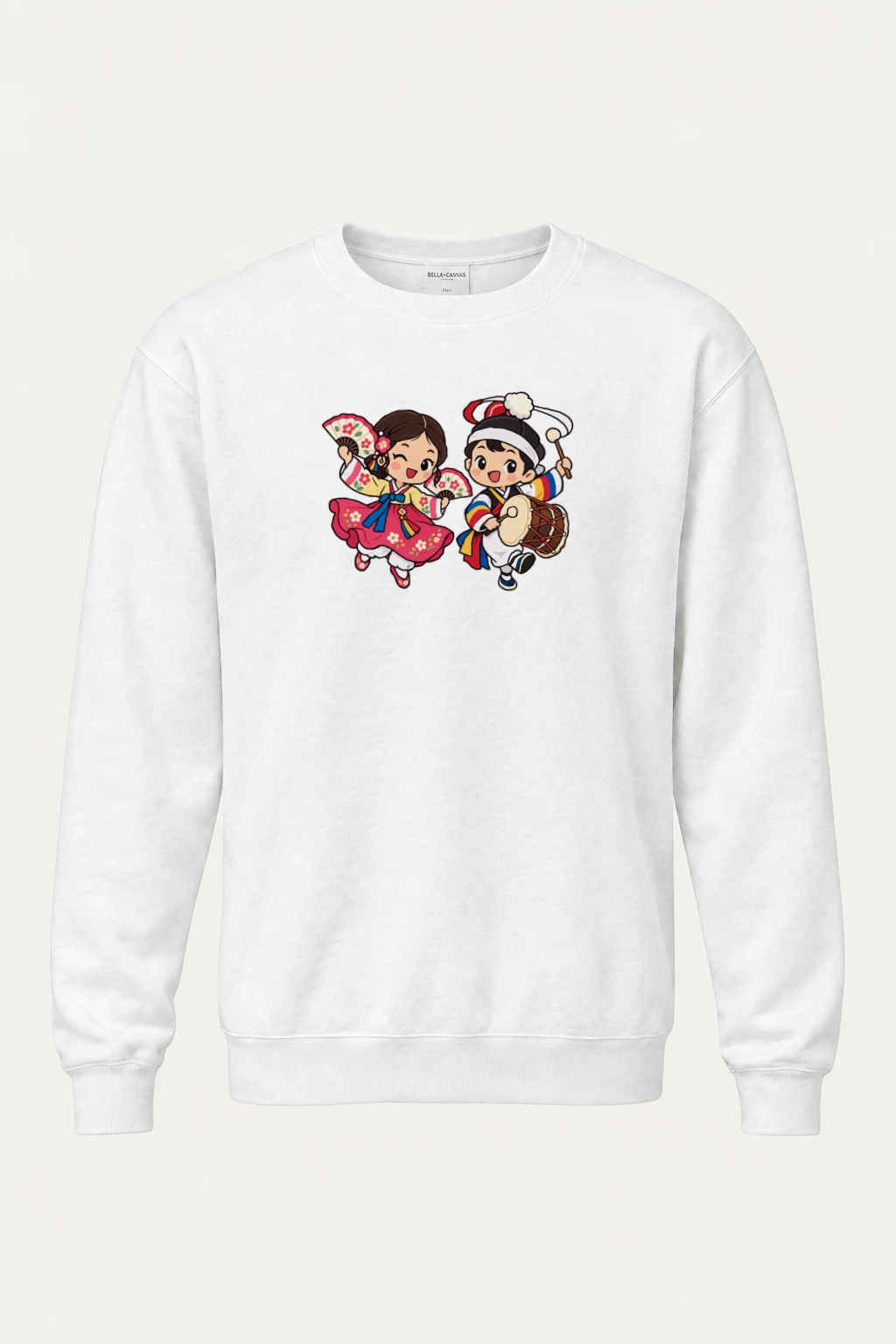 "Hanbok Drum Dance" Heavy Blend Unisex Crewneck Sweatshirt | Gildan 18000