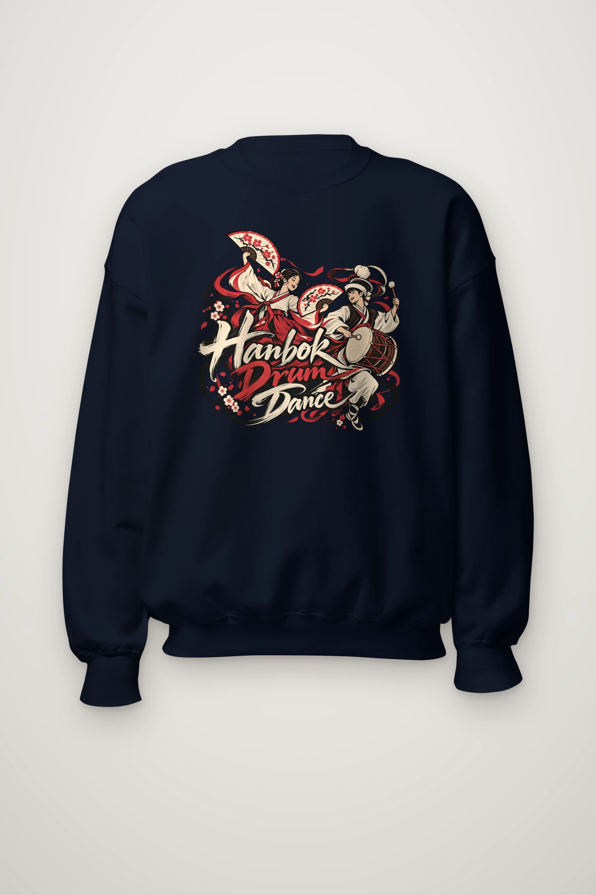 "Hanbok Drum Dance" Heavy Blend Unisex Crewneck Sweatshirt