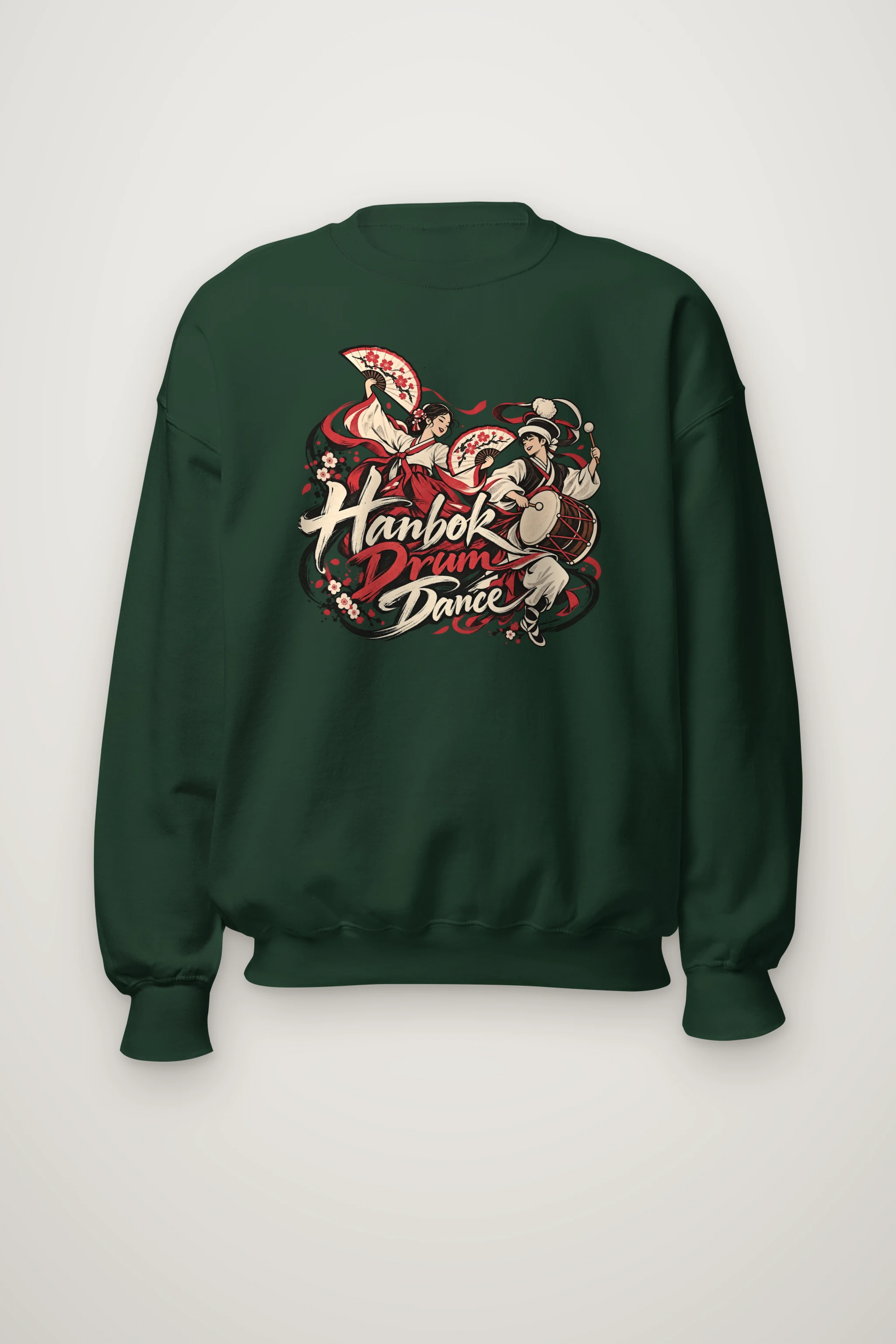 "Hanbok Drum Dance" Heavy Blend Unisex Crewneck Sweatshirt