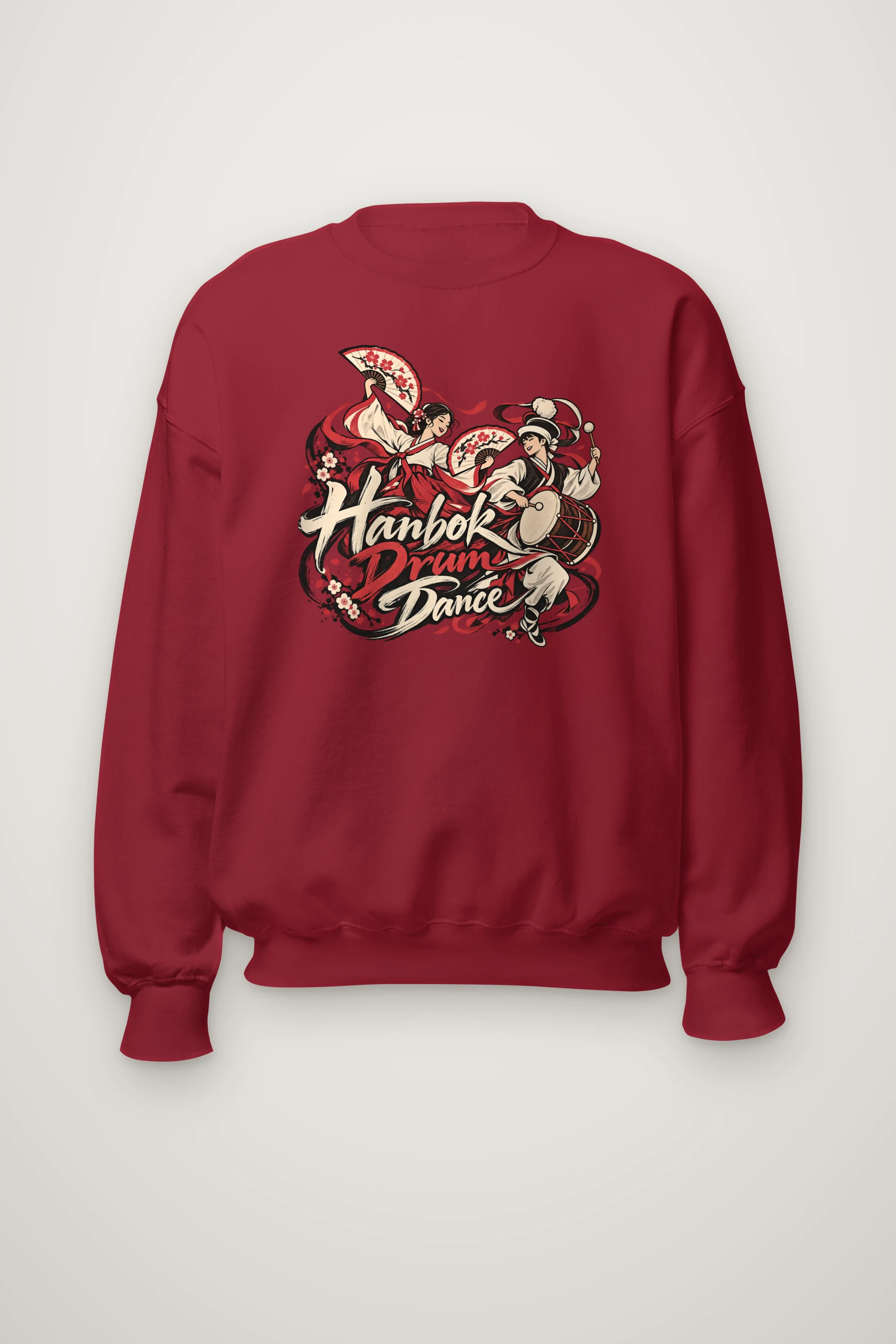 "Hanbok Drum Dance" Heavy Blend Unisex Crewneck Sweatshirt