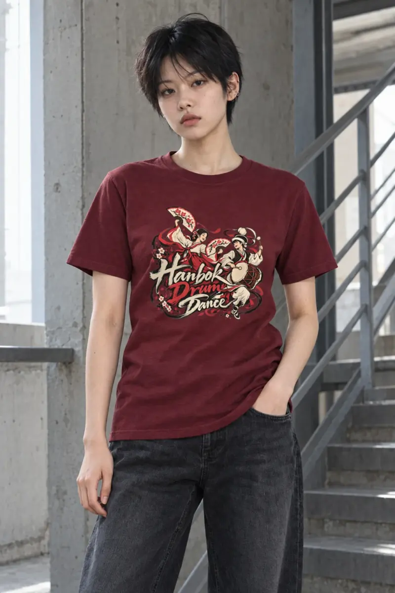 "Hanbok Drum Dance" Heavyweight Unisex Crewneck T-shirt