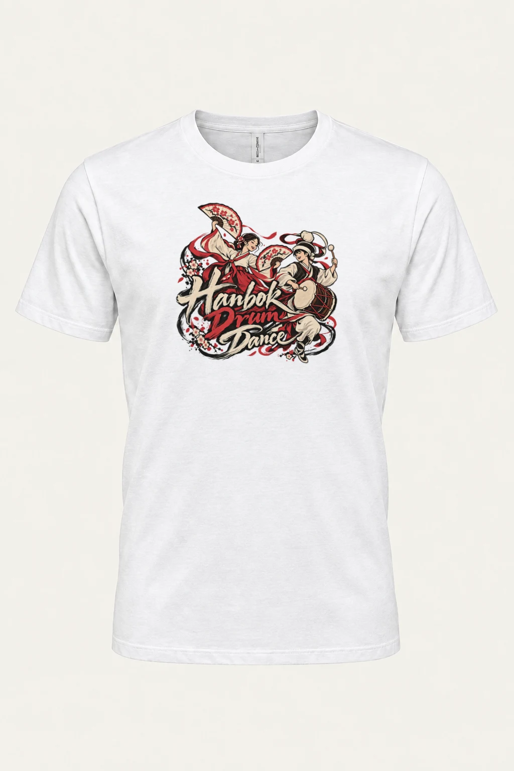 "Hanbok Drum Dance" Heavyweight Unisex Crewneck T-shirt | Gildan 5000