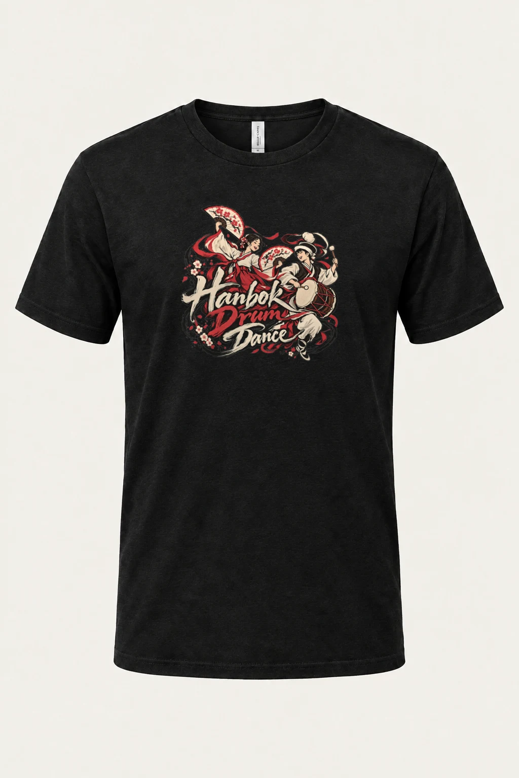 "Hanbok Drum Dance" Heavyweight Unisex Crewneck T-shirt | Gildan 5000