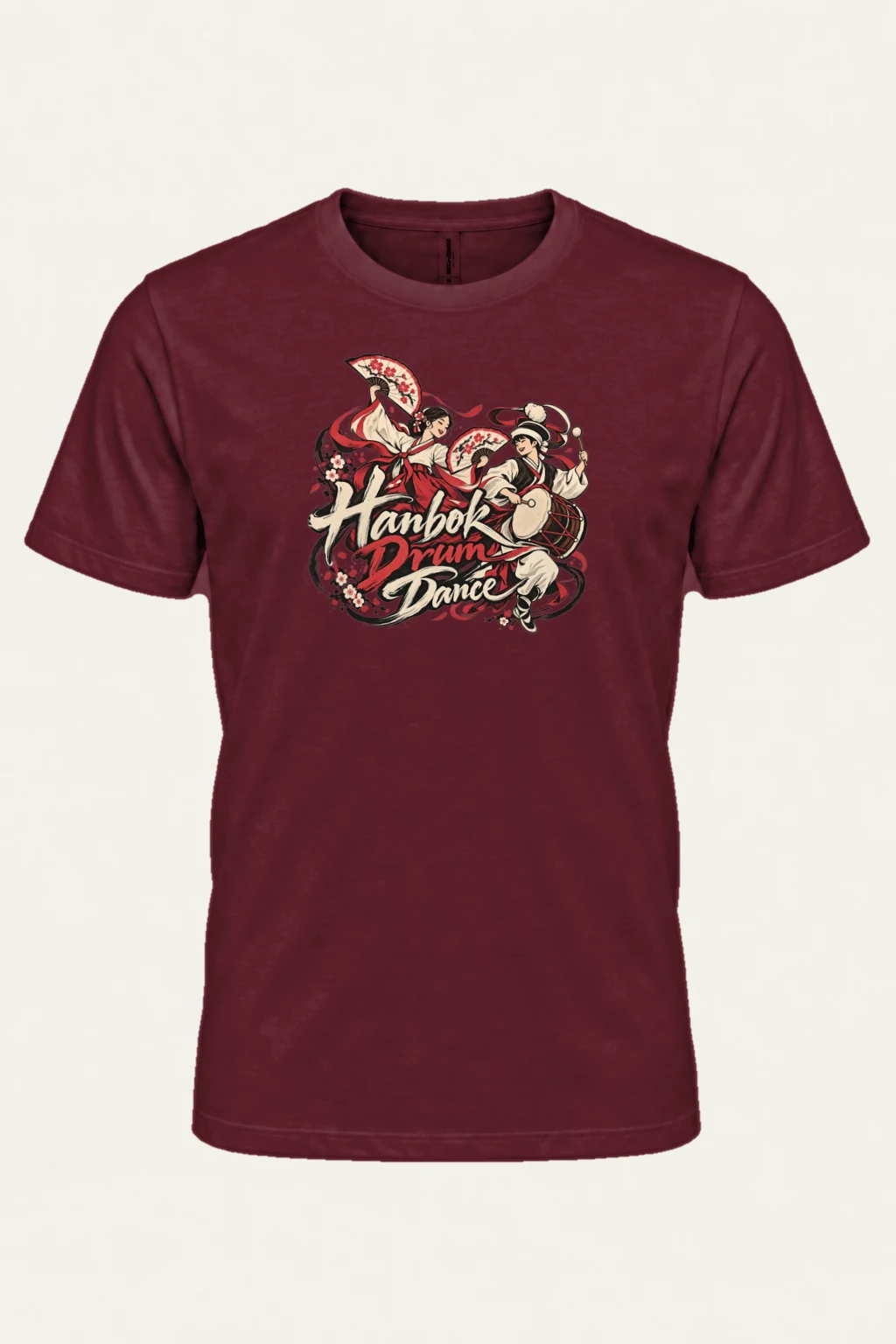 "Hanbok Drum Dance" Heavyweight Unisex Crewneck T-shirt | Gildan 5000
