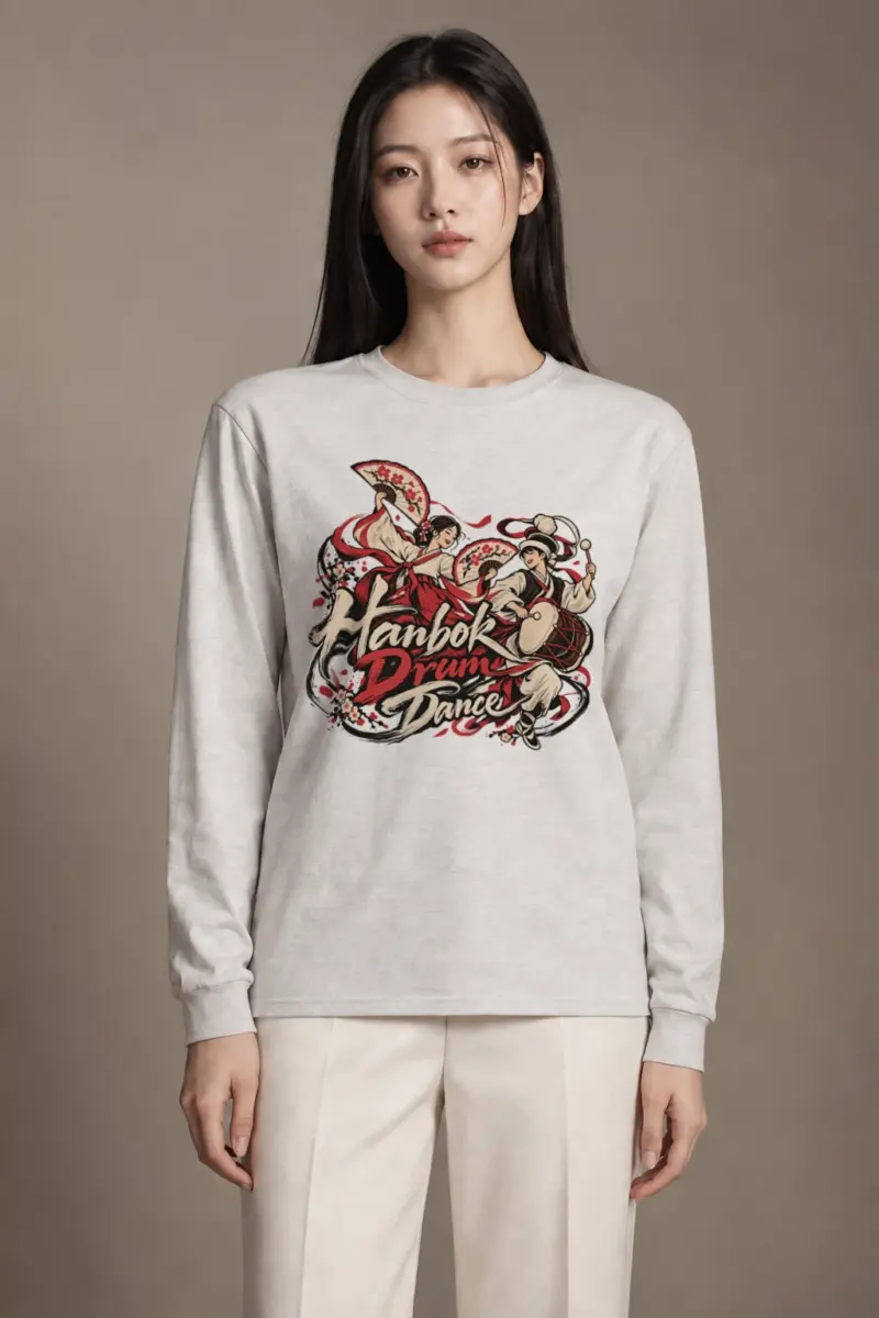 "Hanbok Drum Dance" Unisex Longsleeve T-shirt | Gildan 2400