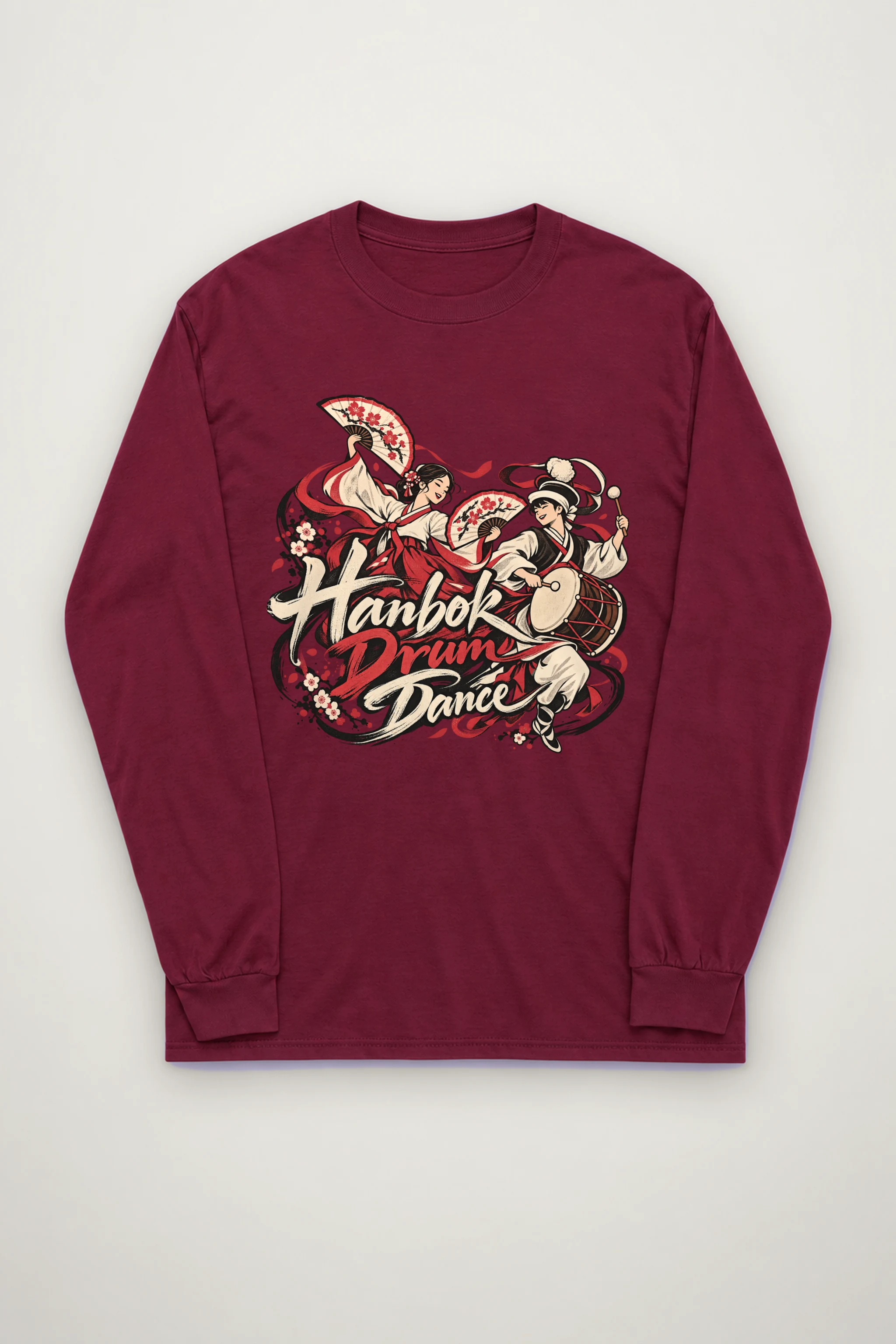 "Hanbok Drum Dance" Unisex Longsleeve T-shirt