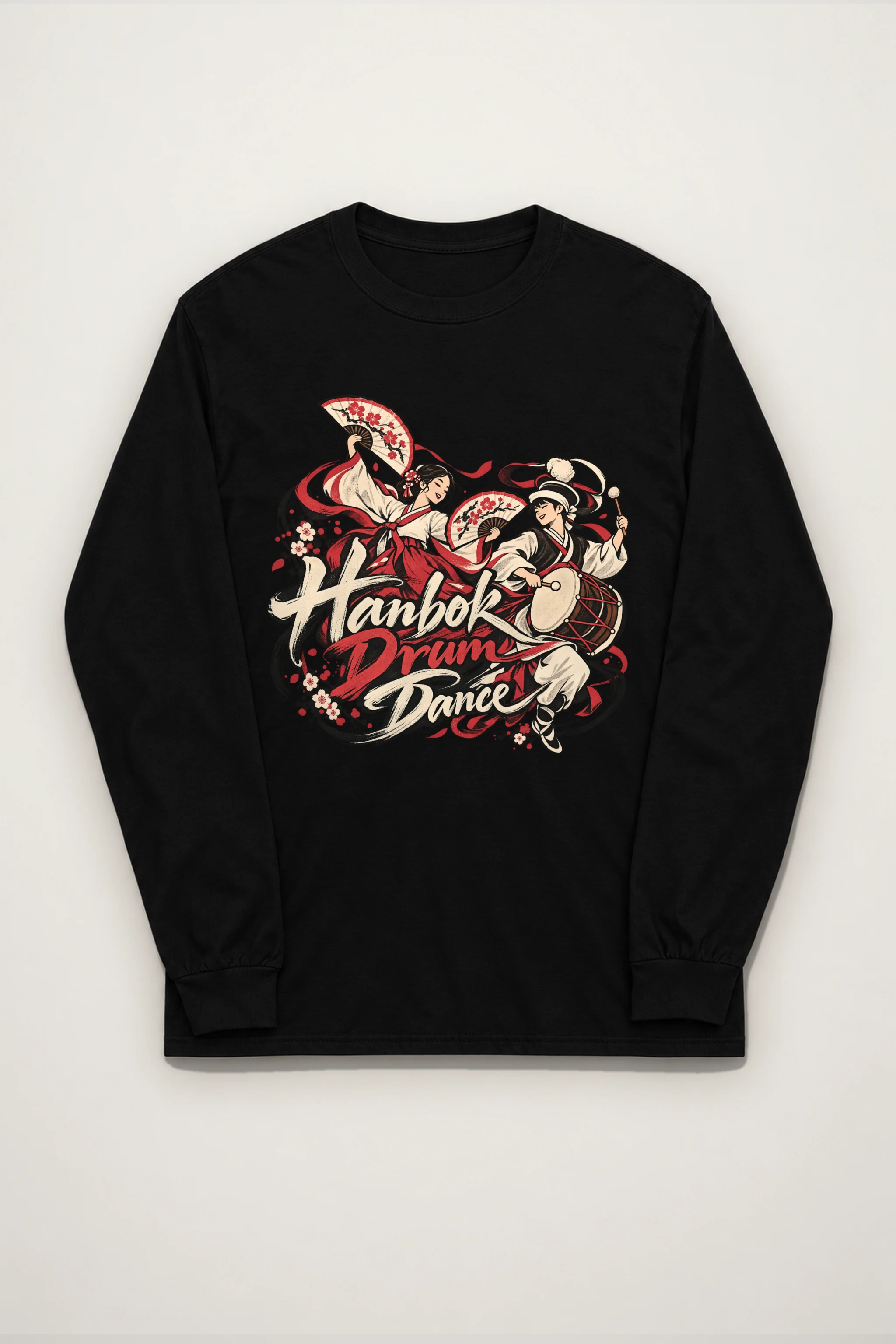 "Hanbok Drum Dance" Unisex Longsleeve T-shirt
