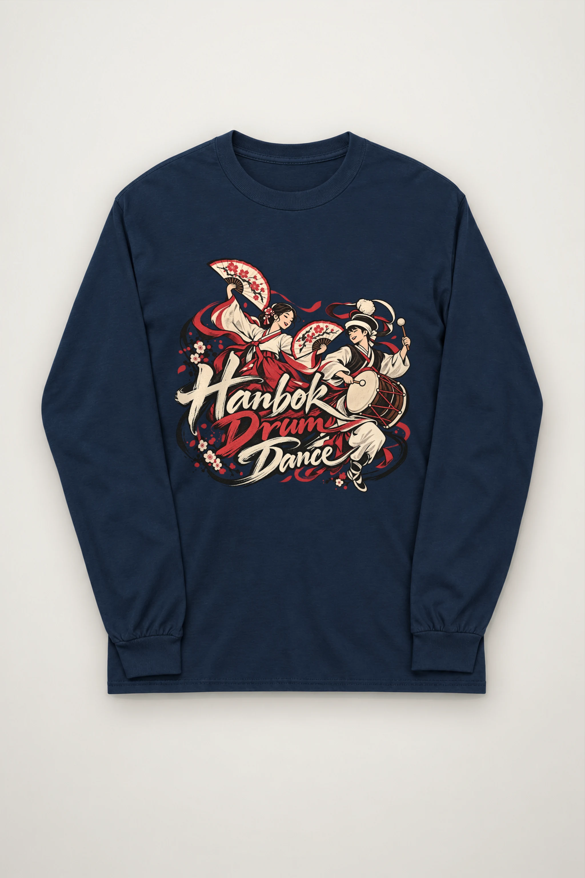 "Hanbok Drum Dance" Unisex Longsleeve T-shirt