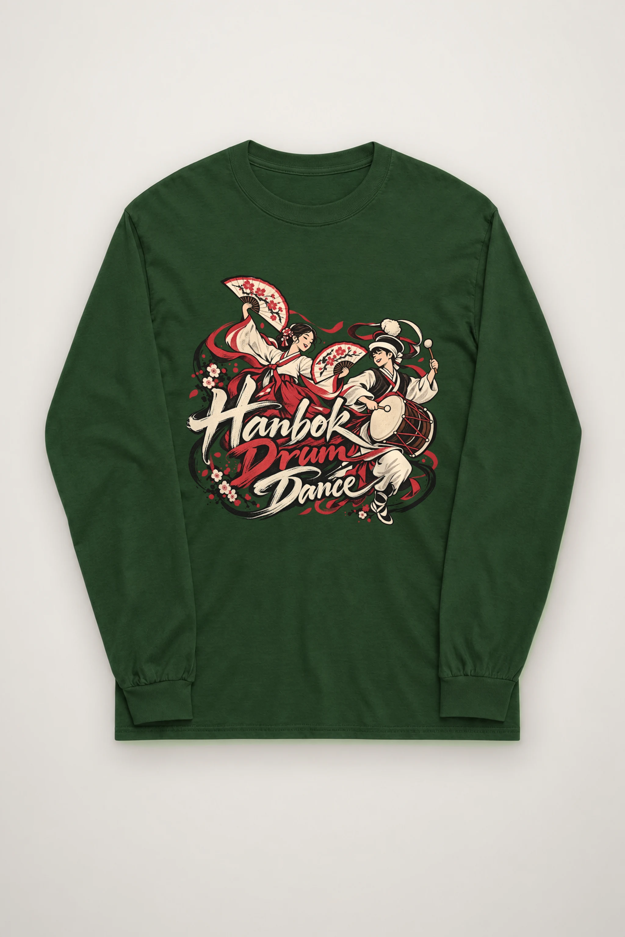 "Hanbok Drum Dance" Unisex Longsleeve T-shirt