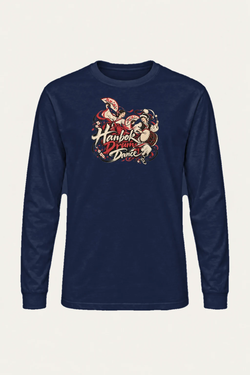 "Hanbok Drum Dance" Unisex Longsleeve T-shirt | Gildan 2400