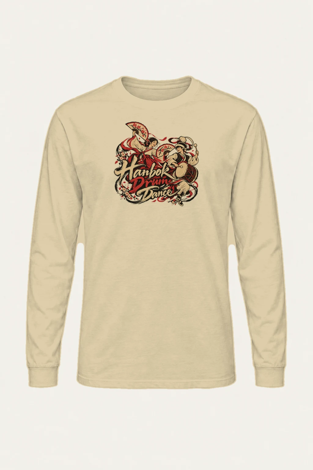 "Hanbok Drum Dance" Unisex Longsleeve T-shirt | Gildan 2400