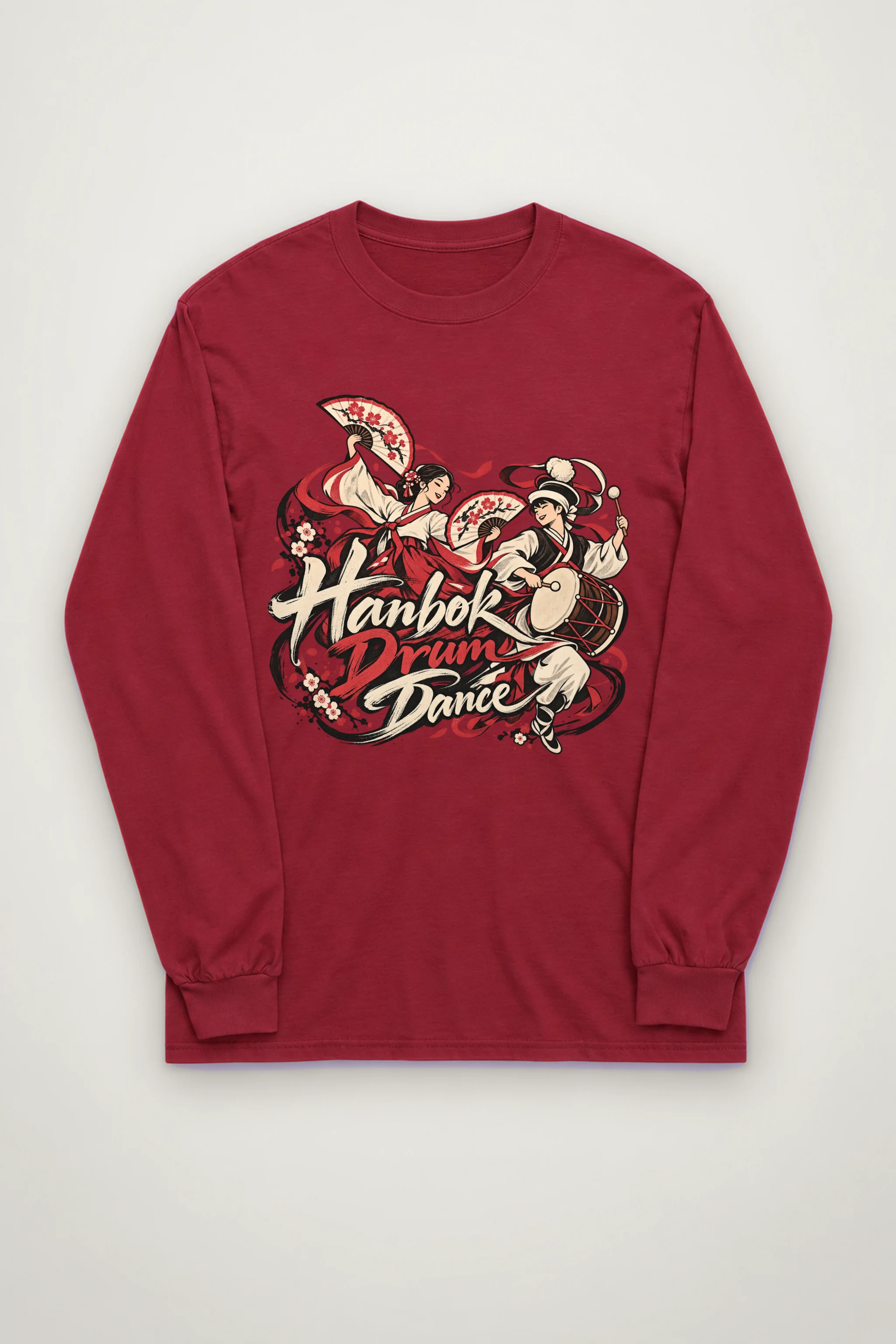 "Hanbok Drum Dance" Unisex Longsleeve T-shirt