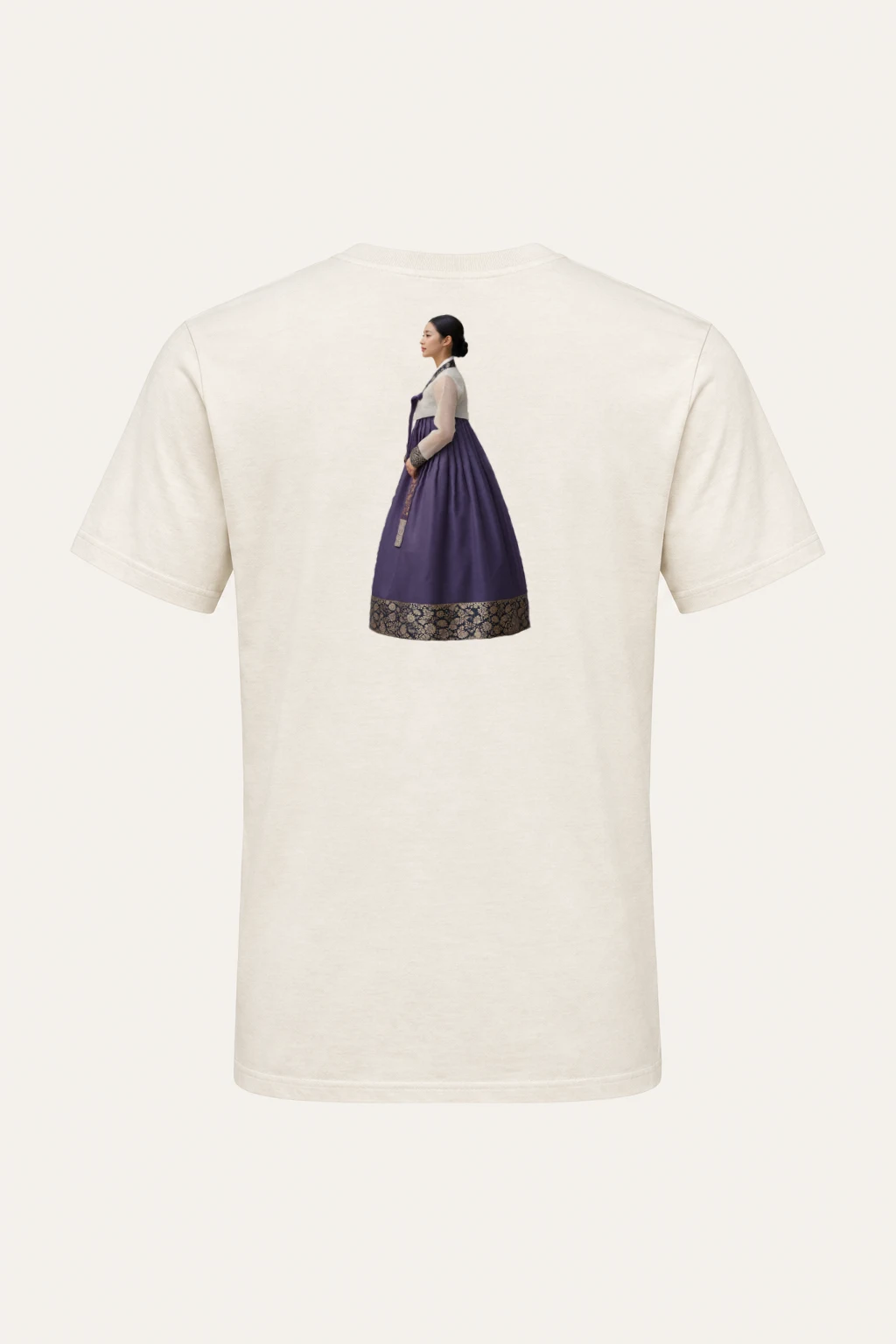 "Hanbok Floral Frame" Heavyweight Unisex Crewneck T-shirt | Gildan 5000