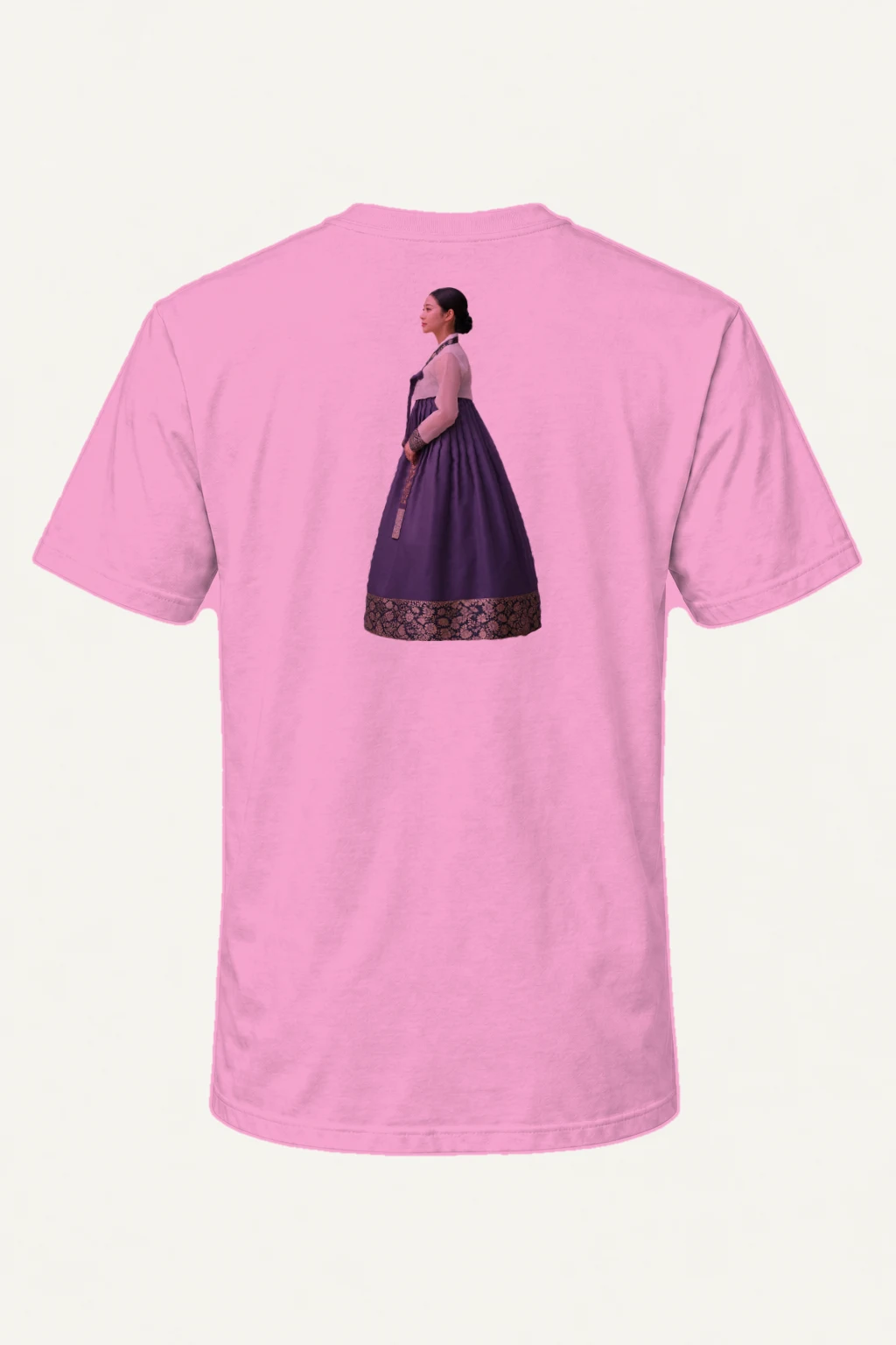 "Hanbok Floral Frame" Heavyweight Unisex Crewneck T-shirt | Gildan 5000