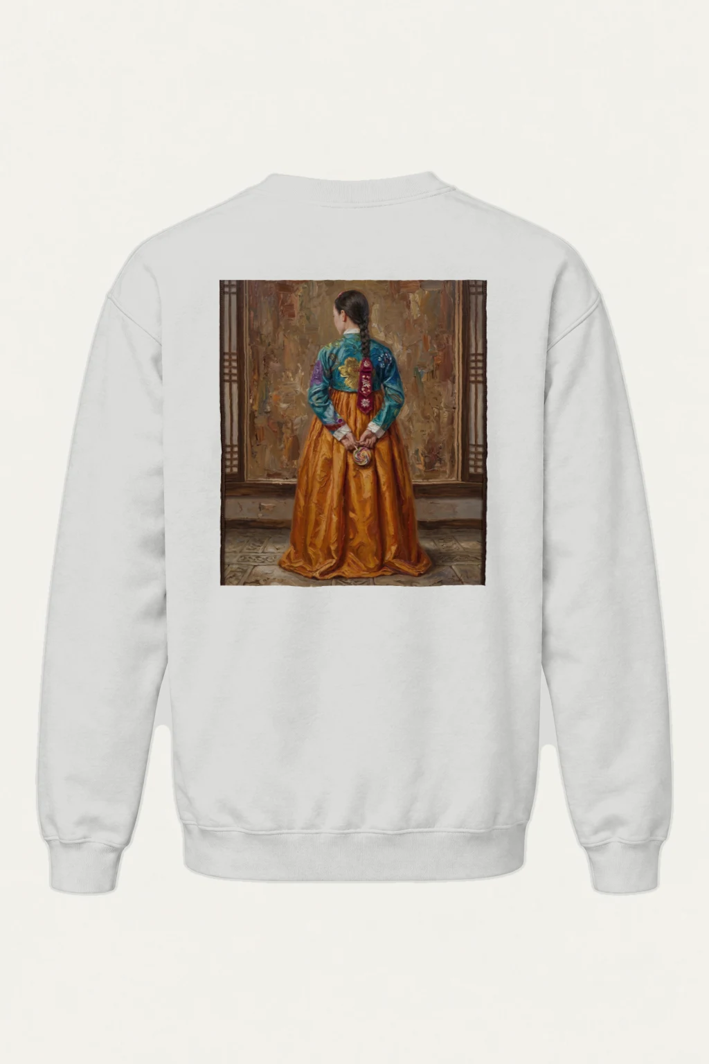 "Hanbok From Behind" Heavy Blend Unisex Crewneck Sweatshirt | Gildan 18000