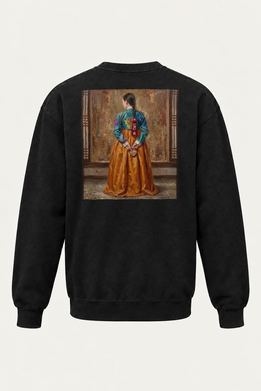"Hanbok From Behind" Heavy Blend Unisex Crewneck Sweatshirt | Gildan 18000