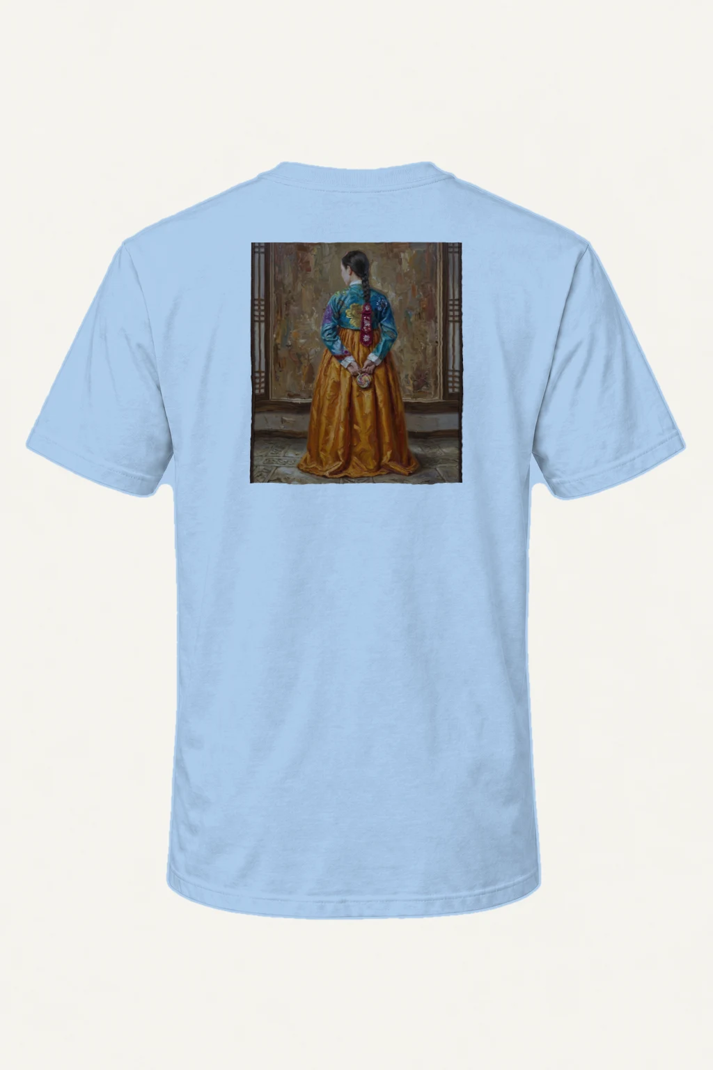 "Hanbok From Behind" Heavyweight Unisex Crewneck T-shirt | Gildan 5000