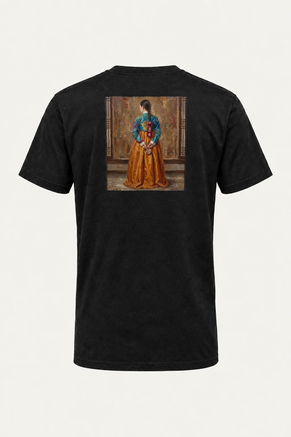 "Hanbok From Behind" Heavyweight Unisex Crewneck T-shirt | Gildan 5000