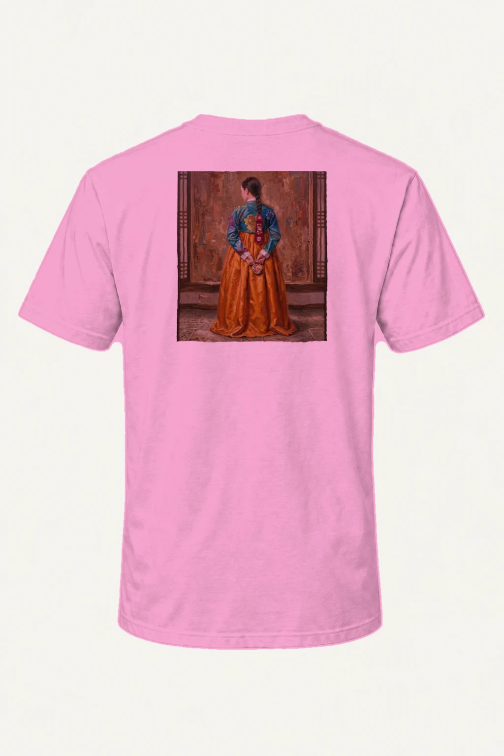 "Hanbok From Behind" Heavyweight Unisex Crewneck T-shirt | Gildan 5000