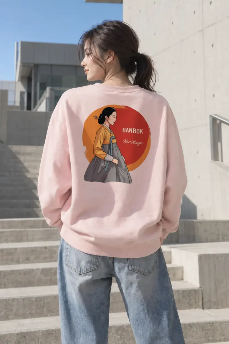 “Hanbok Heritage” Heavy Blend Unisex Crewneck Sweatshirt | Gildan 18000