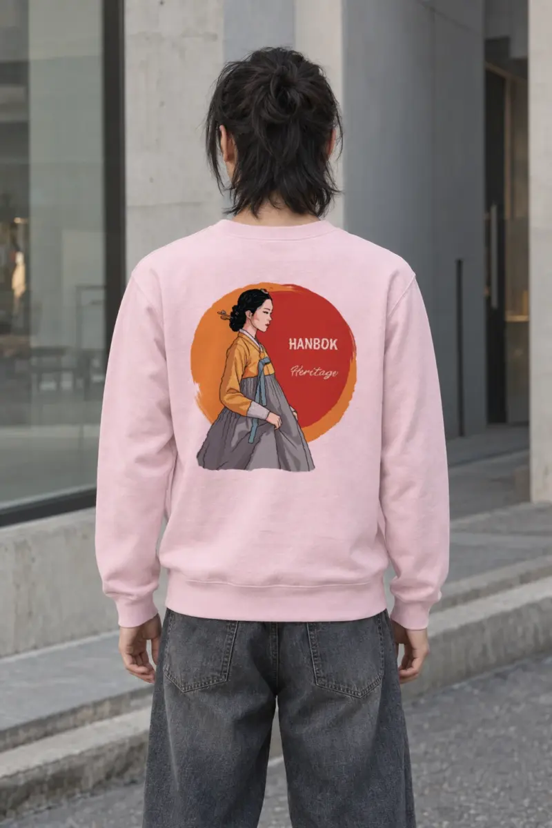"Hanbok Heritage" Heavy Blend Unisex Crewneck Sweatshirt | Gildan 18000