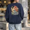 "Floral Hanbok Muse" Heavy Blend Unisex Crewneck Sweatshirt | Gildan 18000