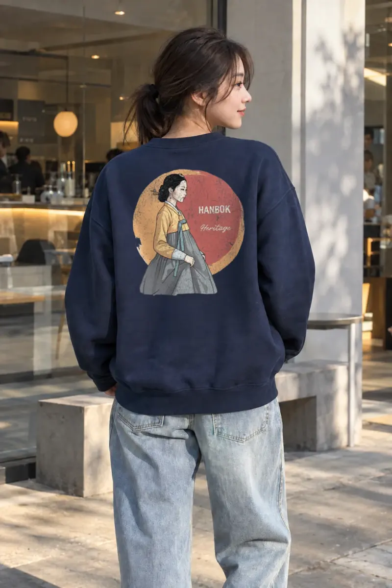 "Hanbok Heritage" Heavy Blend Unisex Crewneck Sweatshirt | Gildan 18000