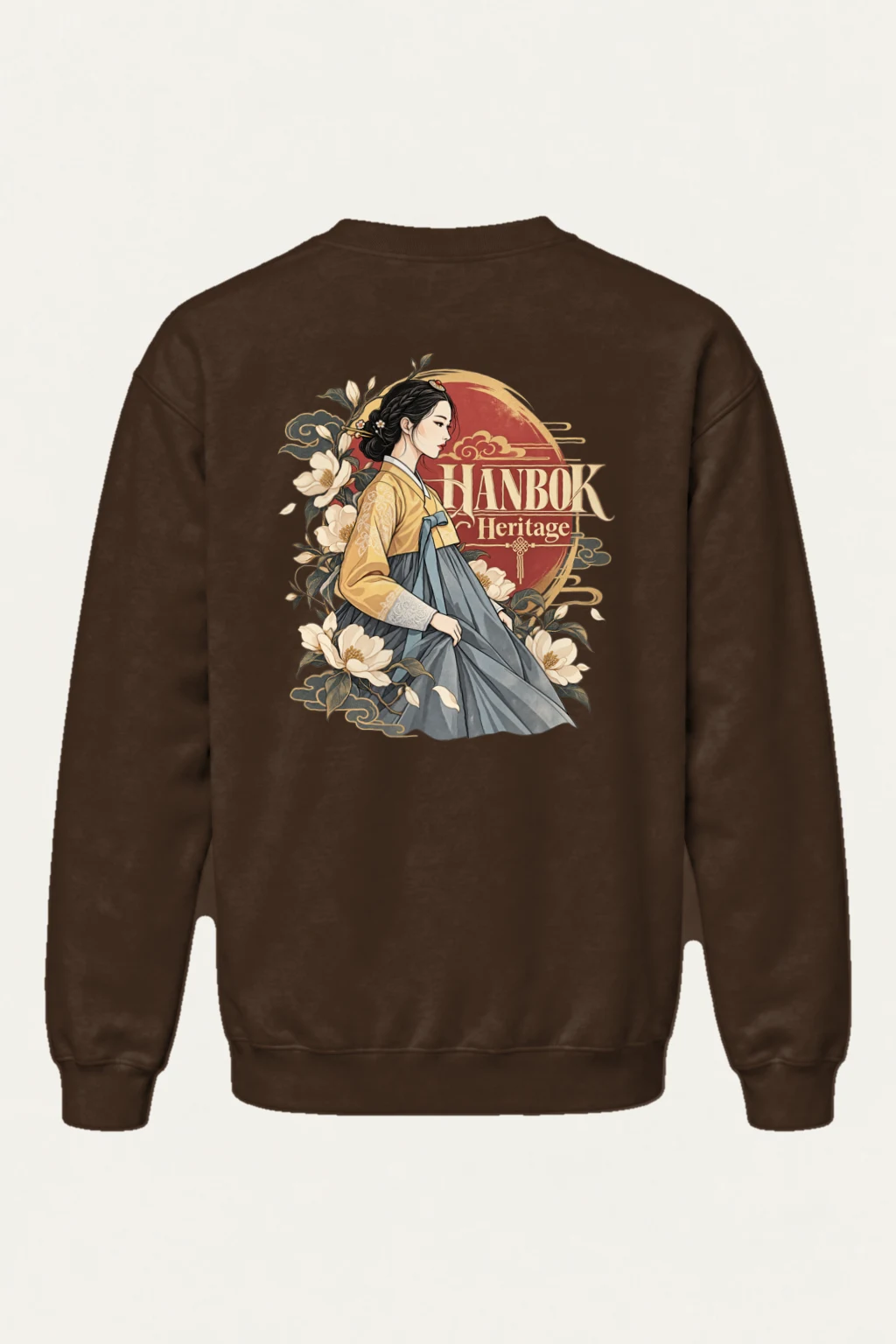 "Hanbok Heritage" Heavy Blend Unisex Crewneck Sweatshirt | Gildan 18000