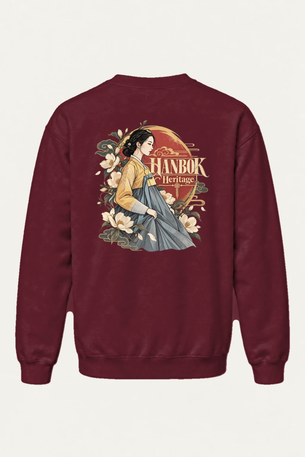 "Hanbok Heritage" Heavy Blend Unisex Crewneck Sweatshirt | Gildan 18000