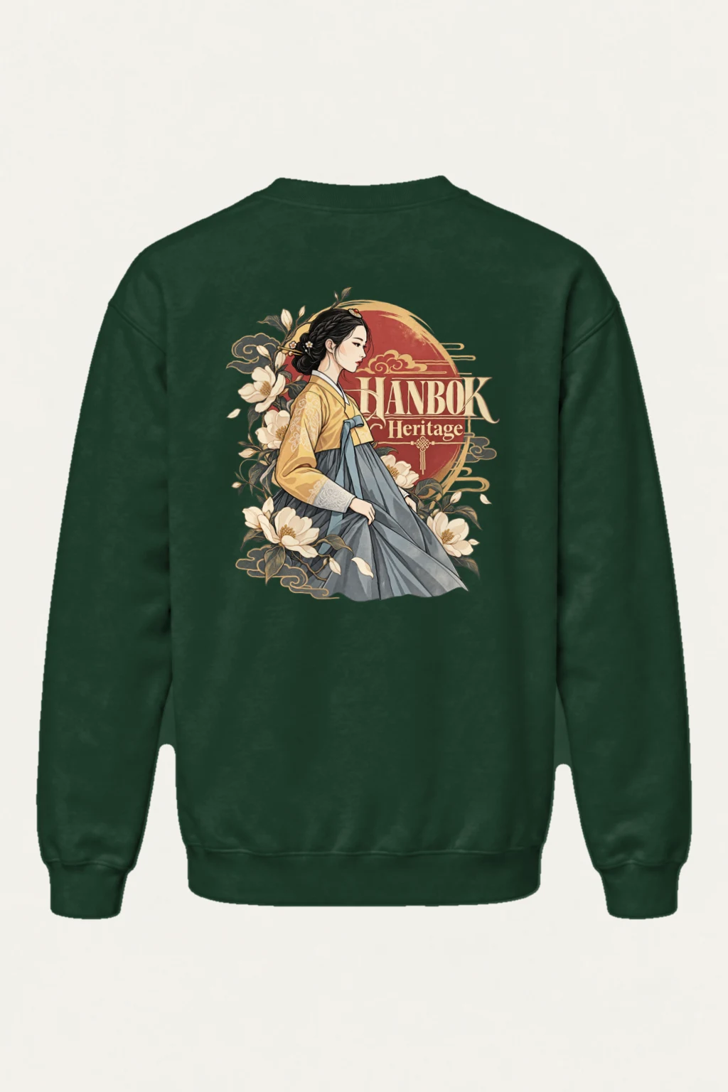 "Hanbok Heritage" Heavy Blend Unisex Crewneck Sweatshirt | Gildan 18000