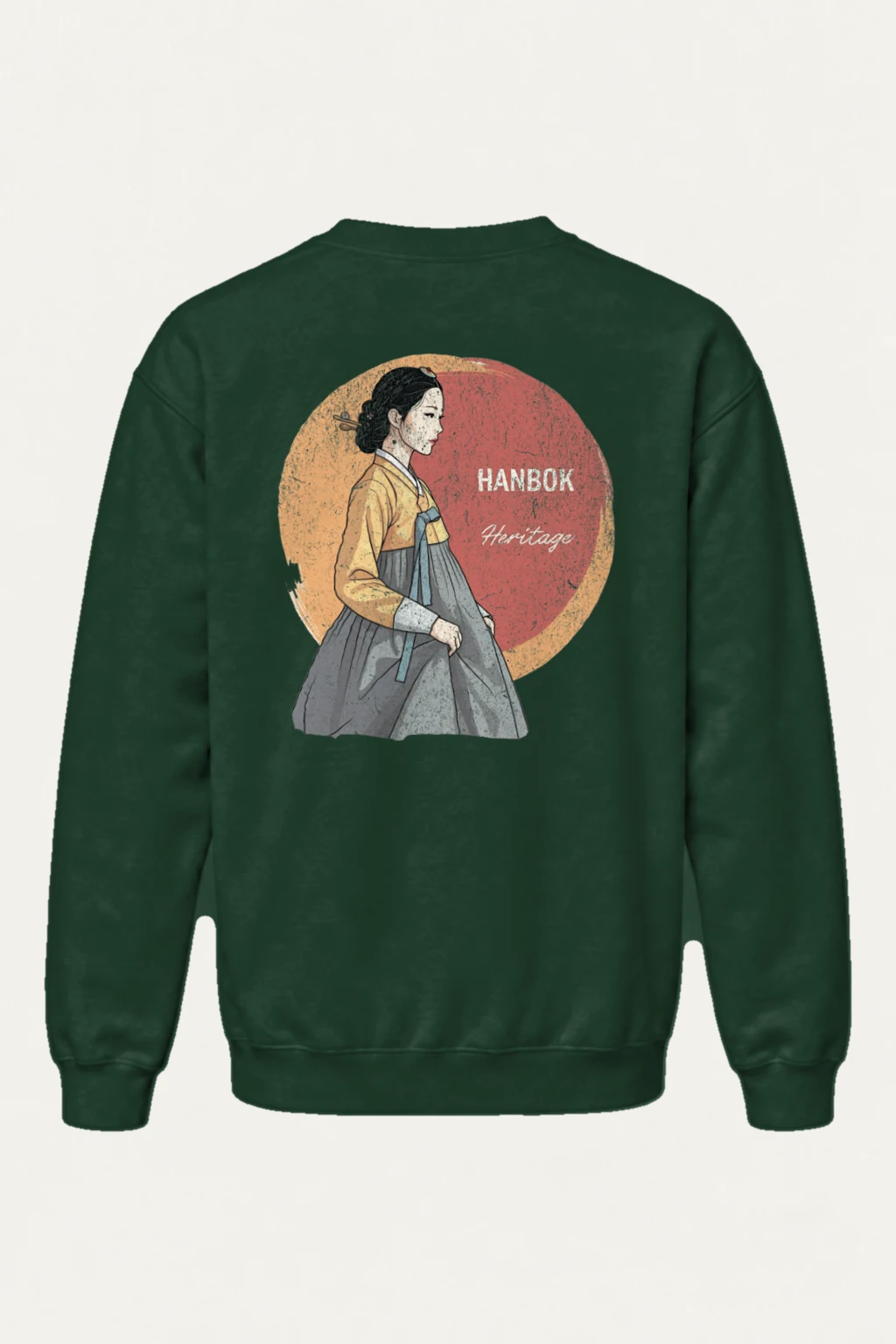 "Hanbok Heritage" Heavy Blend Unisex Crewneck Sweatshirt | Gildan 18000