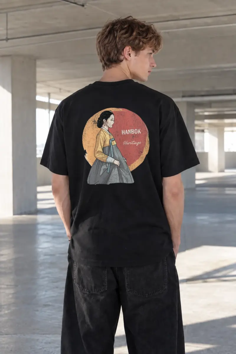 “Hanbok Heritage” Heavyweight Unisex Crewneck T-shirt | Gildan 5000
