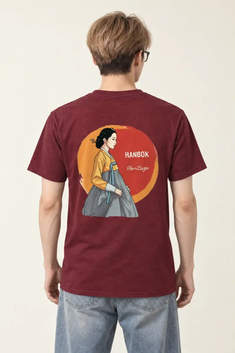 "Hanbok Heritage" Heavyweight Unisex Crewneck T-shirt