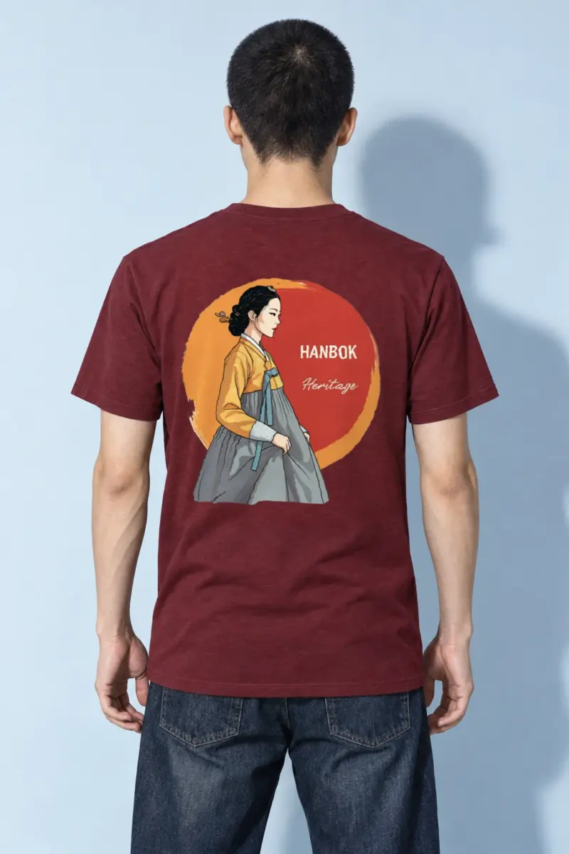 "Hanbok Heritage" Heavyweight Unisex Crewneck T-shirt | Gildan 5000