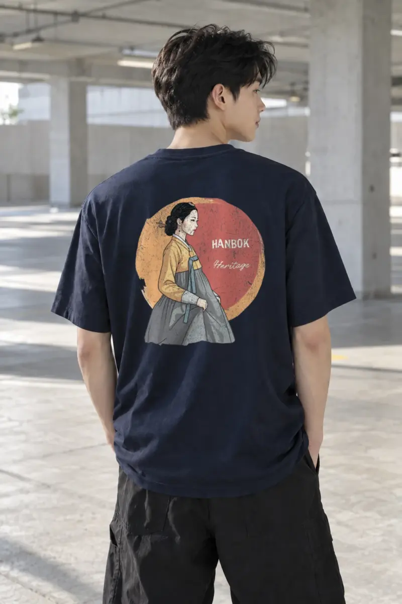 "Hanbok Heritage" Heavyweight Unisex Crewneck T-shirt | Gildan 5000