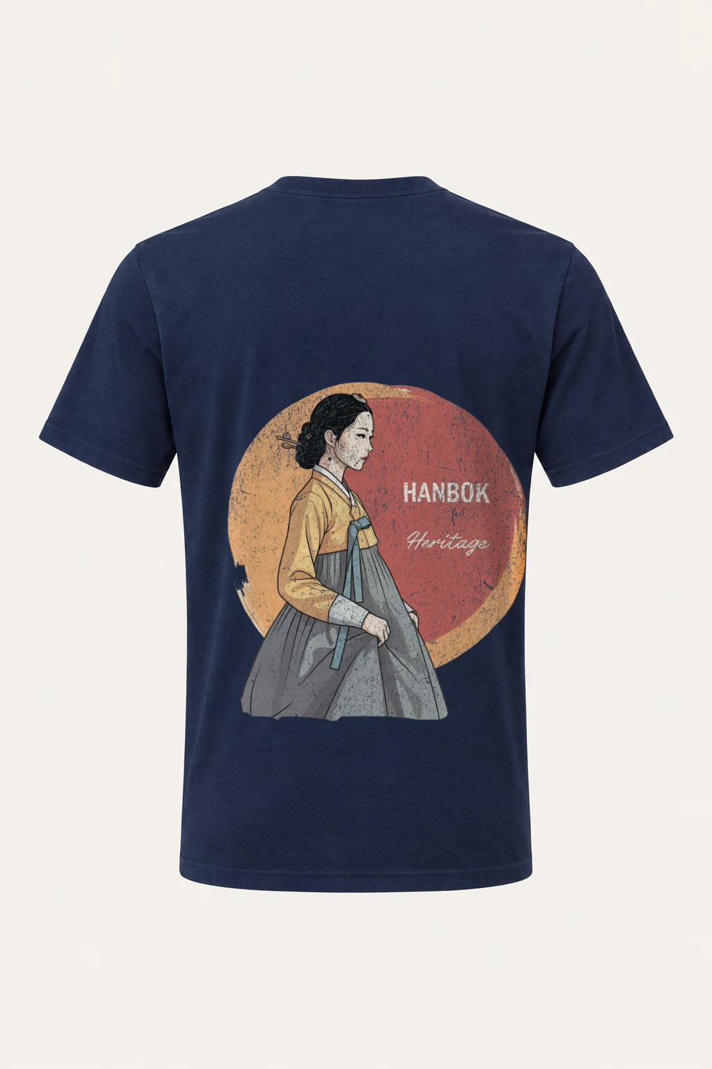 "Hanbok Heritage" Heavyweight Unisex Crewneck T-shirt | Gildan 5000