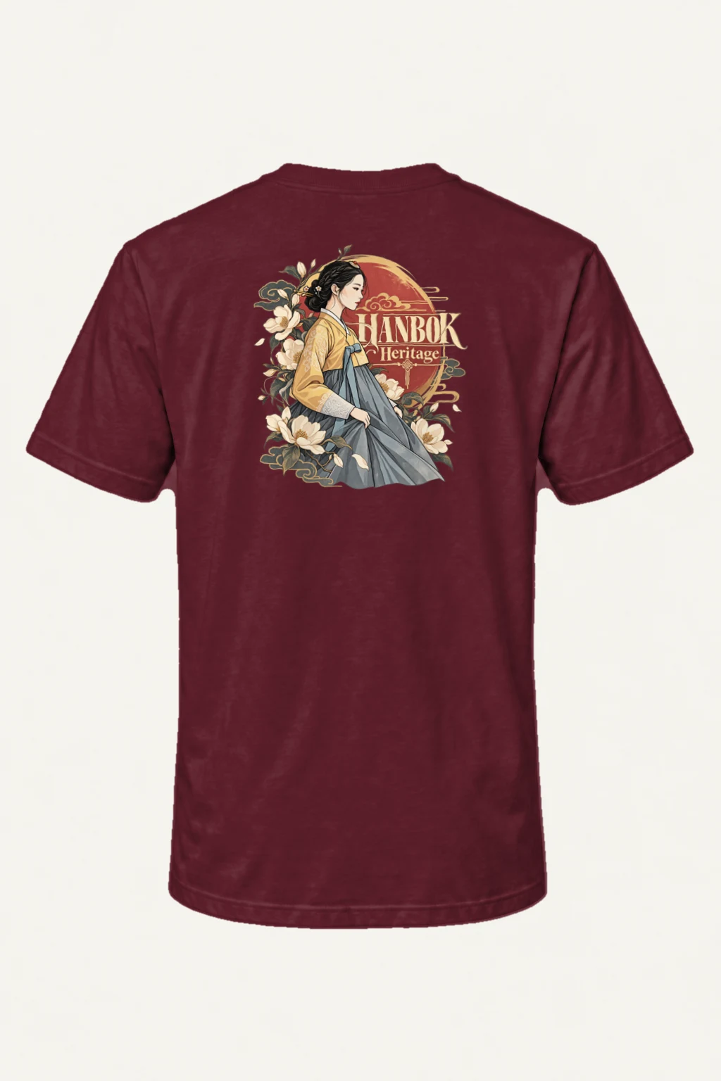 "Hanbok Heritage" Heavyweight Unisex Crewneck T-shirt | Gildan 5000