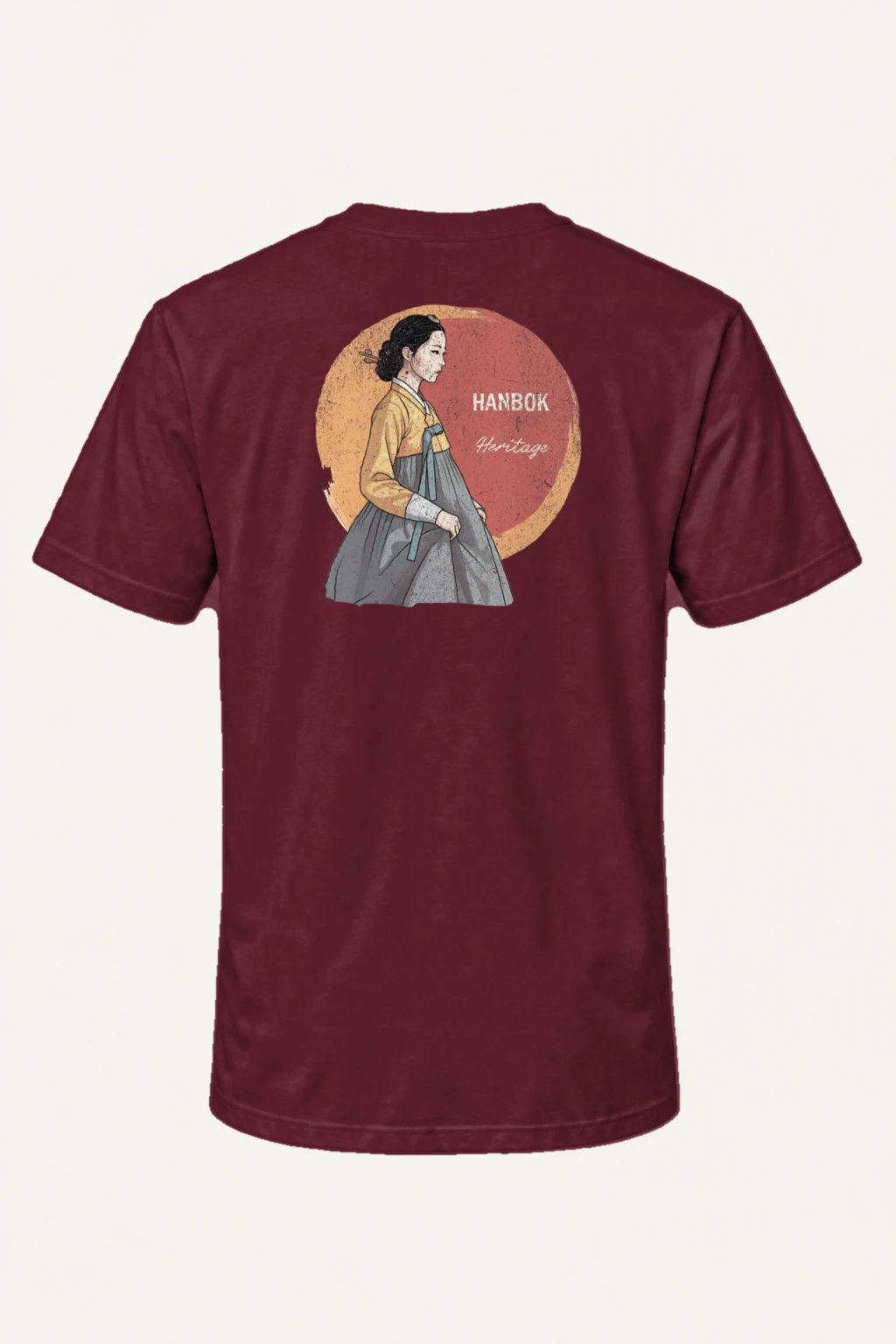 "Hanbok Heritage" Heavyweight Unisex Crewneck T-shirt | Gildan 5000