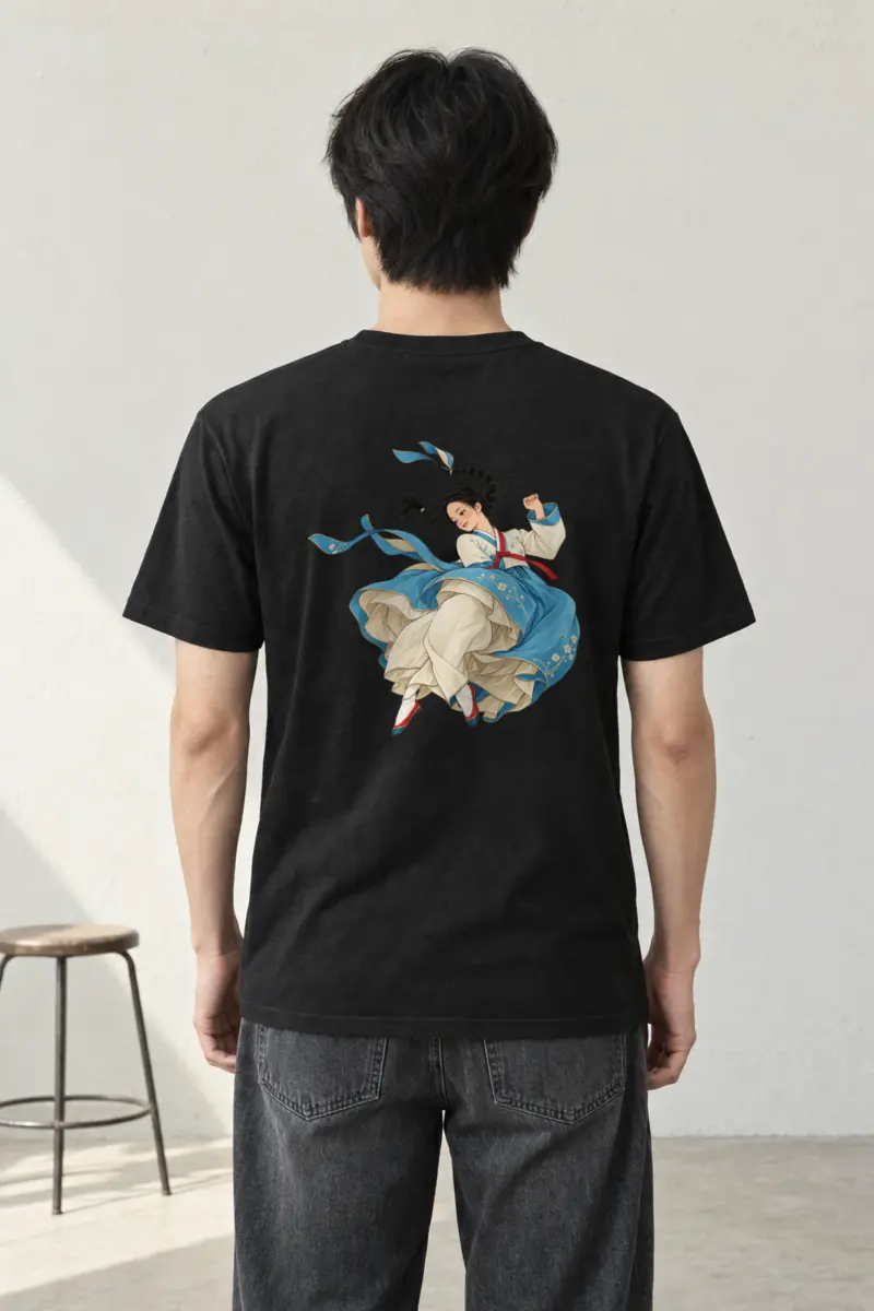 "Hanbok in Motion" Heavyweight Unisex Crewneck T-shirt