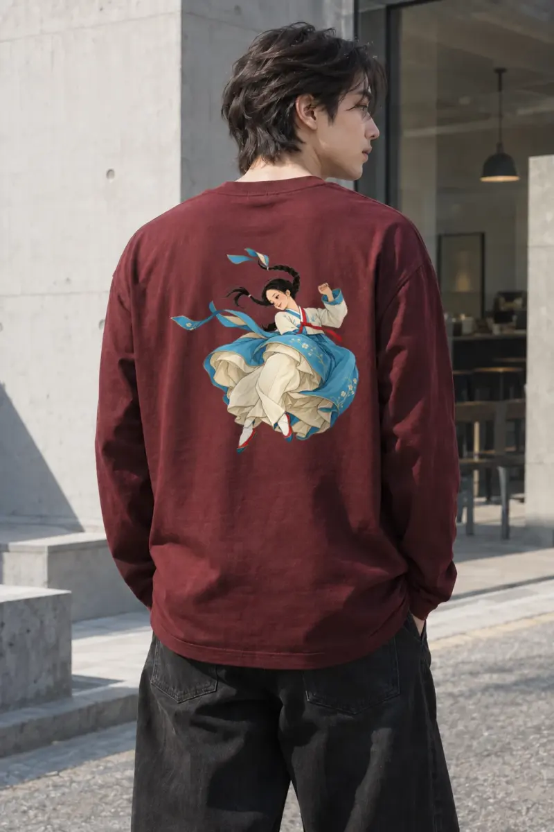 "Hanbok Motion" Unisex Longsleeve T-shirt | Gildan 2400
