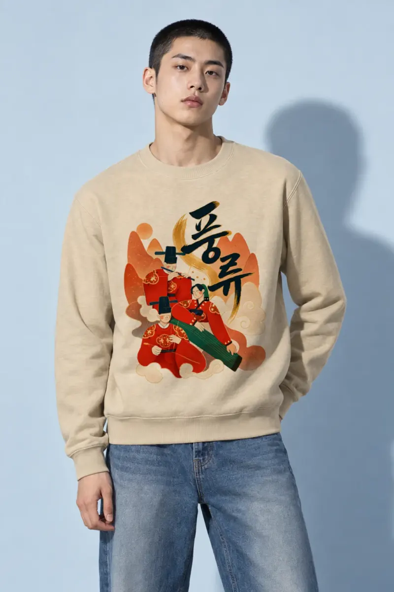 "Hanbok Musicians" Heavy Blend Unisex Crewneck Sweatshirt