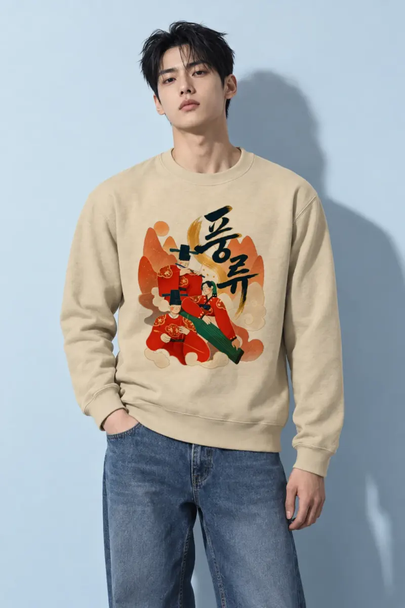 "Hanbok Musicians" Heavy Blend Unisex Crewneck Sweatshirt