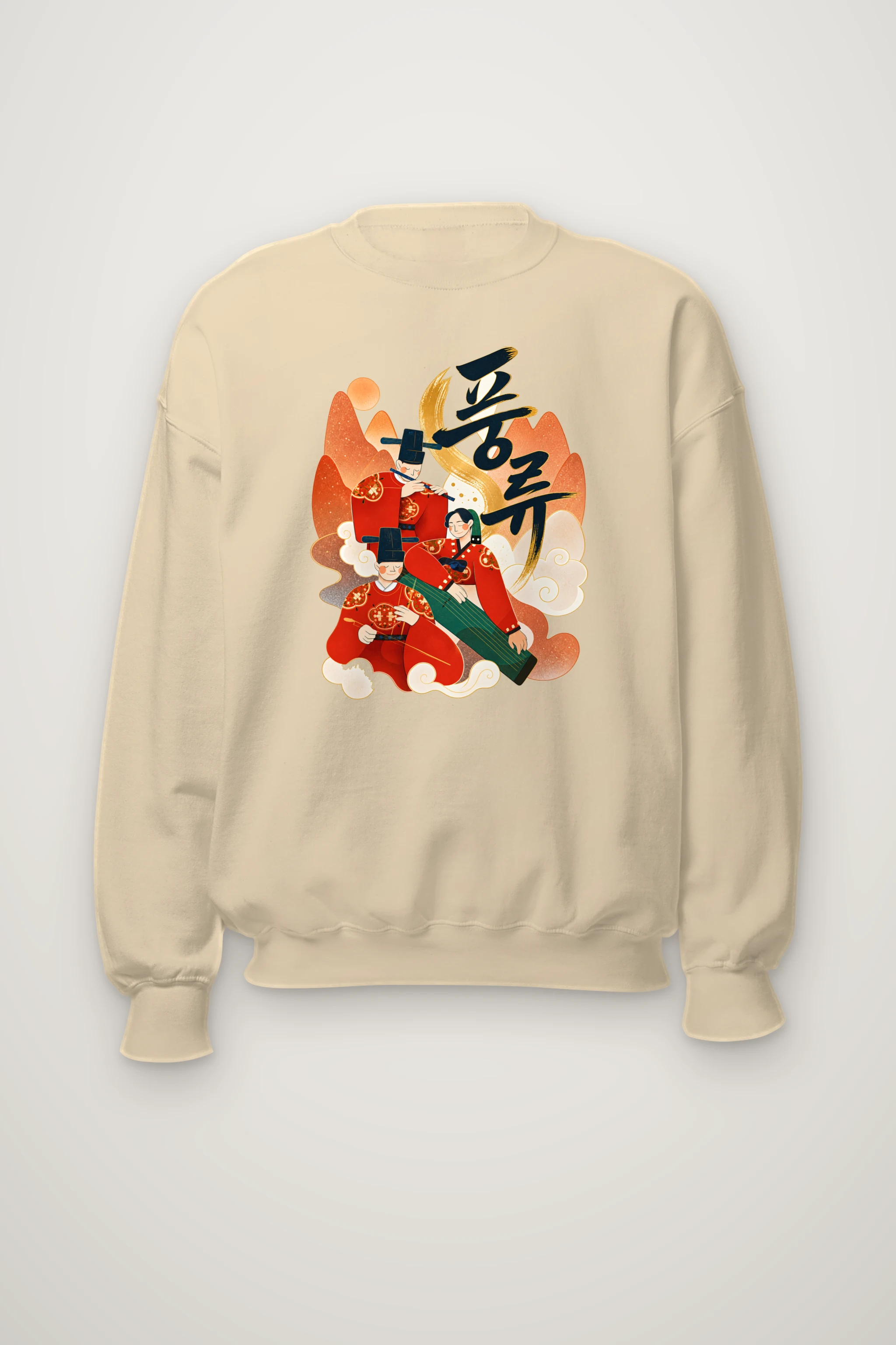 "Hanbok Musicians" Heavy Blend Unisex Crewneck Sweatshirt