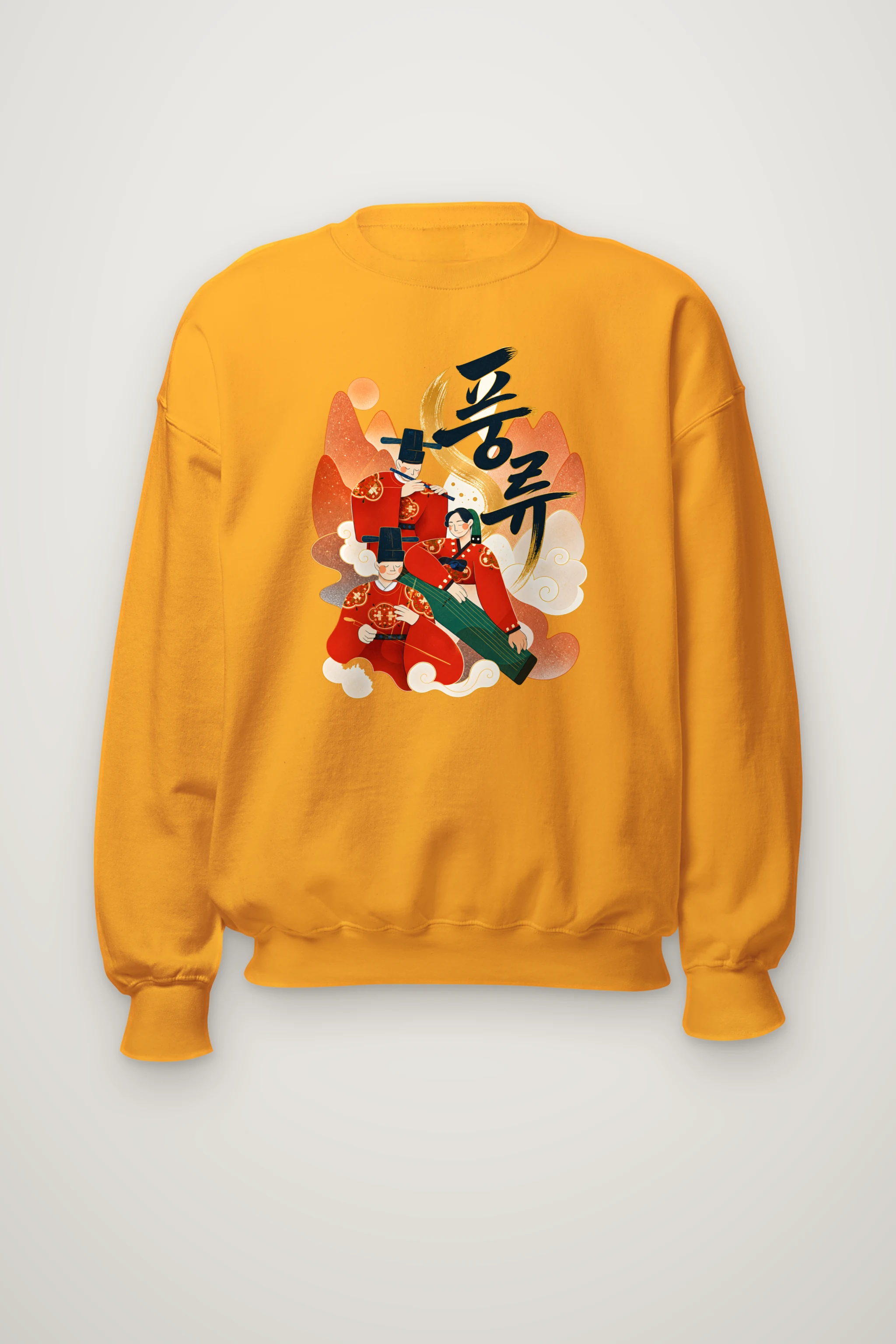 "Hanbok Musicians" Heavy Blend Unisex Crewneck Sweatshirt