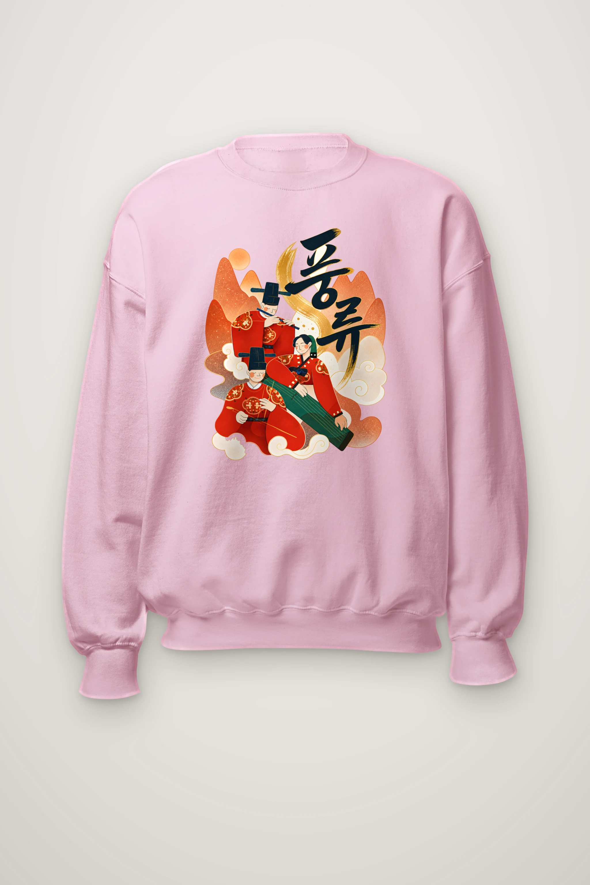 "Hanbok Musicians" Heavy Blend Unisex Crewneck Sweatshirt